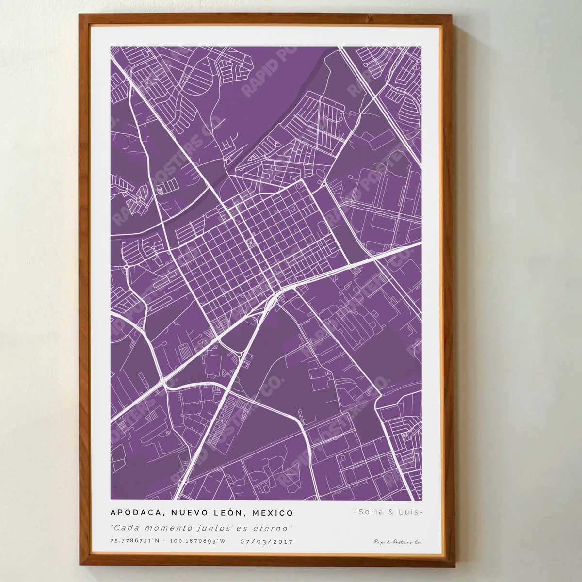 Mapa personalizado de Apodaca, Nuevo León - Posters de ciudades de México - Personaliza gratis el plano de tu ciudad y descarga al instante el plano en PDF digital listo para imprimir y poner en un cuadro.