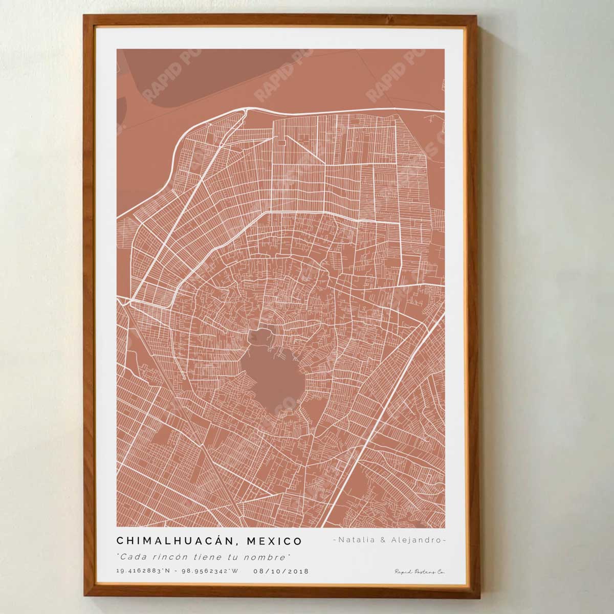 Mapa personalizado de Chimalhuacán - Posters de ciudades de México - Personaliza gratis el plano de tu ciudad y descarga al instante el plano en PDF digital listo para imprimir y poner en un cuadro.