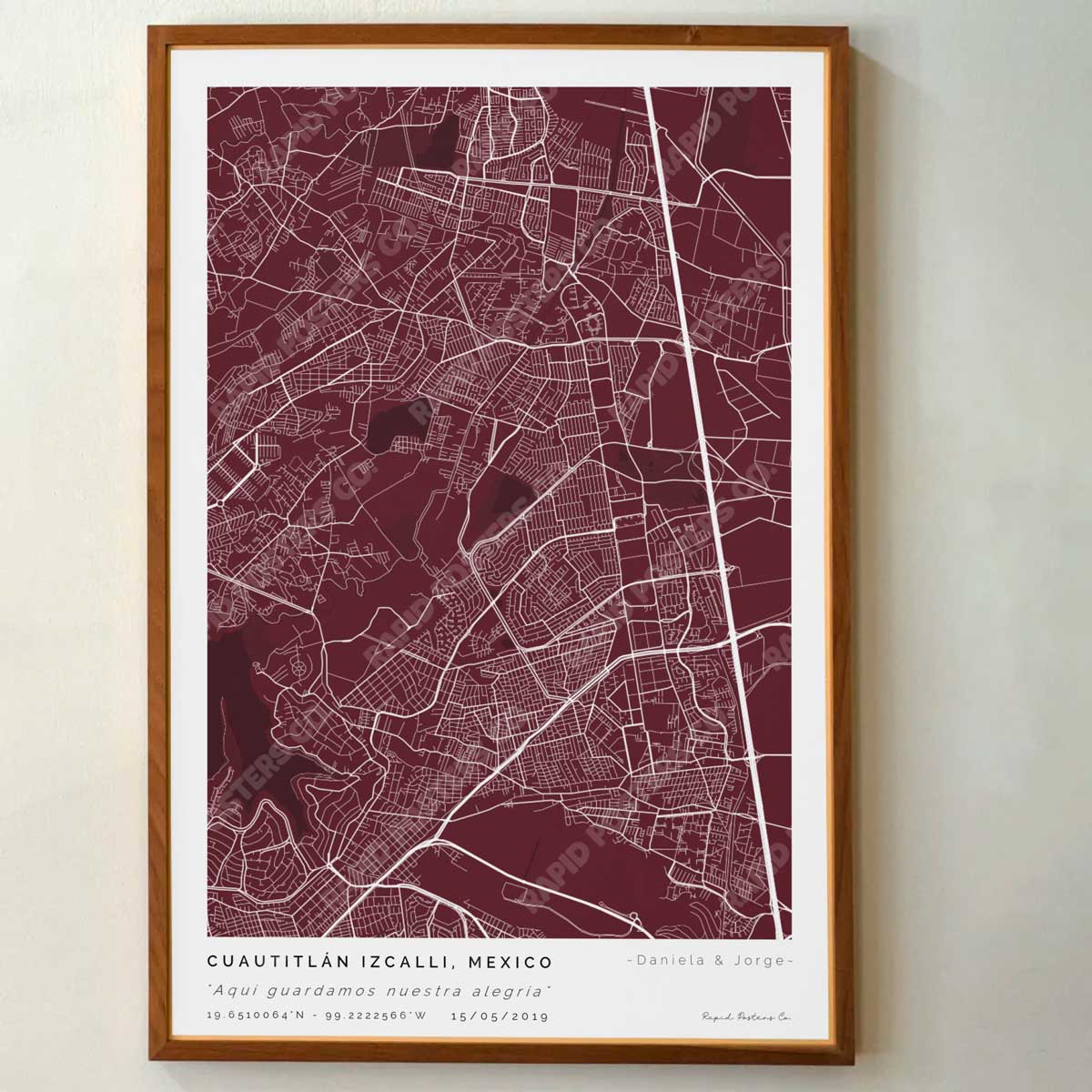 Mapa personalizado de Cuautitlán Izcalli - Posters de ciudades de México - Personaliza gratis el plano de tu ciudad y descarga al instante el plano en PDF digital listo para imprimir y poner en un cuadro.