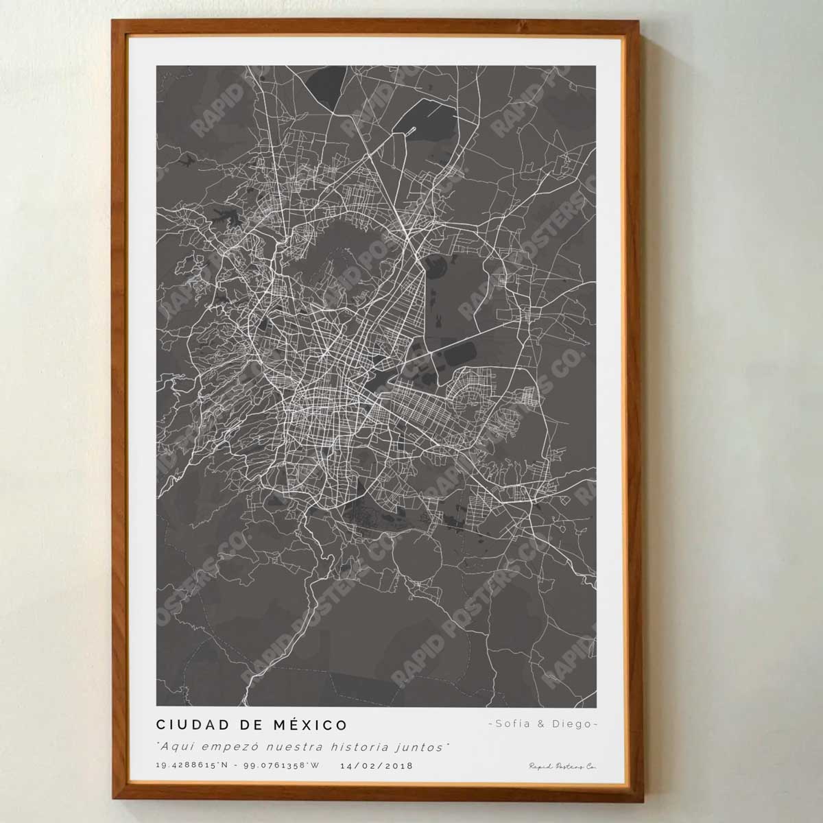Mapa personalizado de México - Posters de ciudades de México - Personaliza gratis el plano de tu ciudad y descarga al instante el plano en PDF digital listo para imprimir y poner en un cuadro.