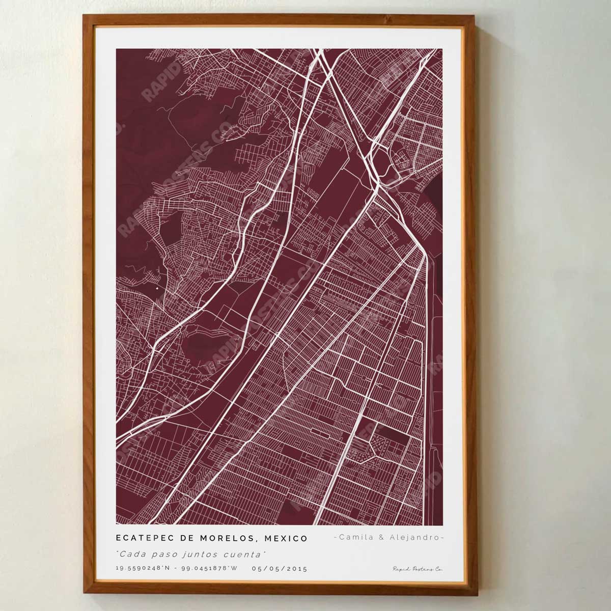 Mapa personalizado de Ecatepec de Morelos - Posters de ciudades de México - Personaliza gratis el plano de tu ciudad y descarga al instante el plano en PDF digital listo para imprimir y poner en un cuadro.