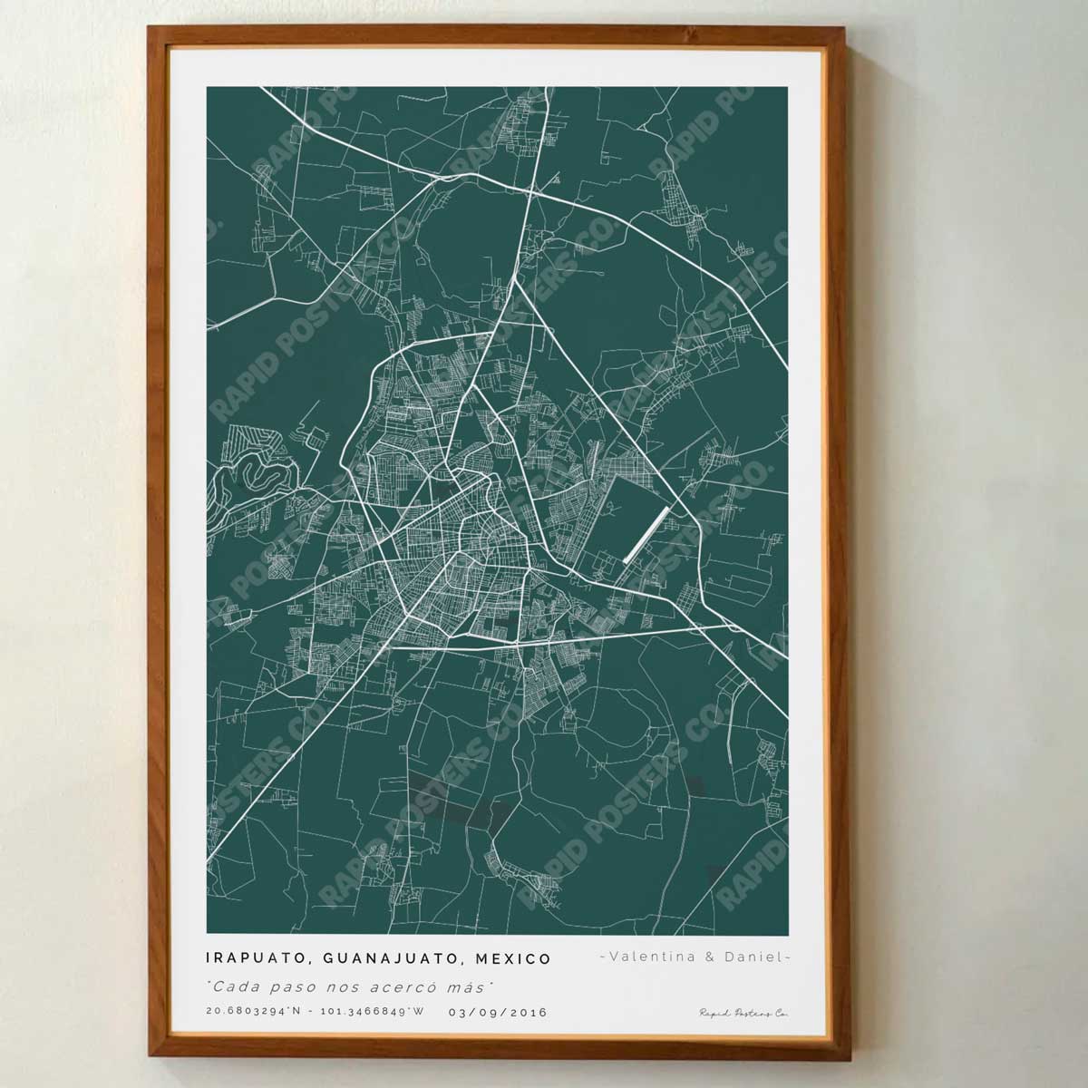Mapa personalizado de Irapuato, Guanajuato - Posters de ciudades de México - Personaliza gratis el plano de tu ciudad y descarga al instante el plano en PDF digital listo para imprimir y poner en un cuadro.