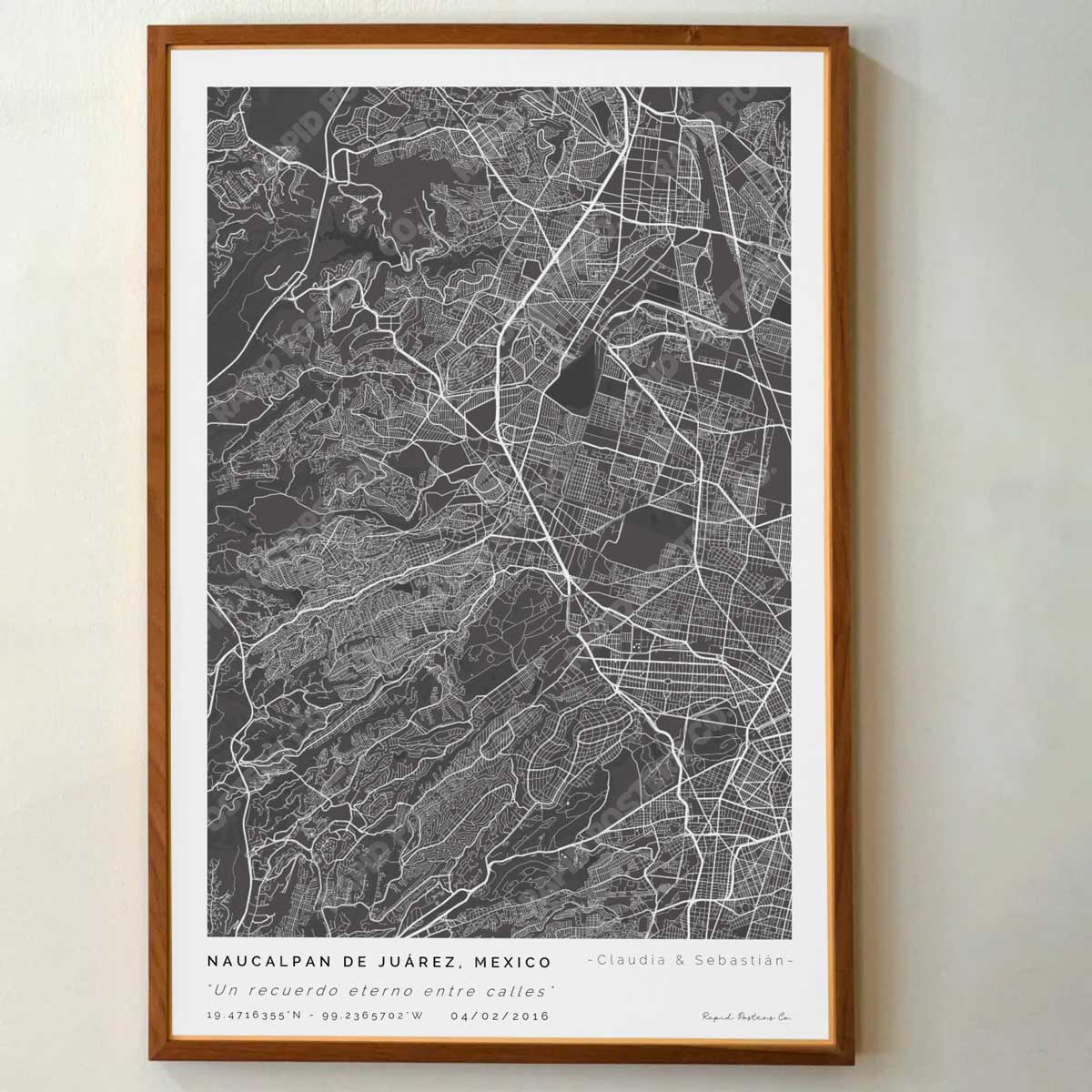 Mapa personalizado de Naucalpan de Juárez - Posters de ciudades de México - Personaliza gratis el plano de tu ciudad y descarga al instante el plano en PDF digital listo para imprimir y poner en un cuadro.
