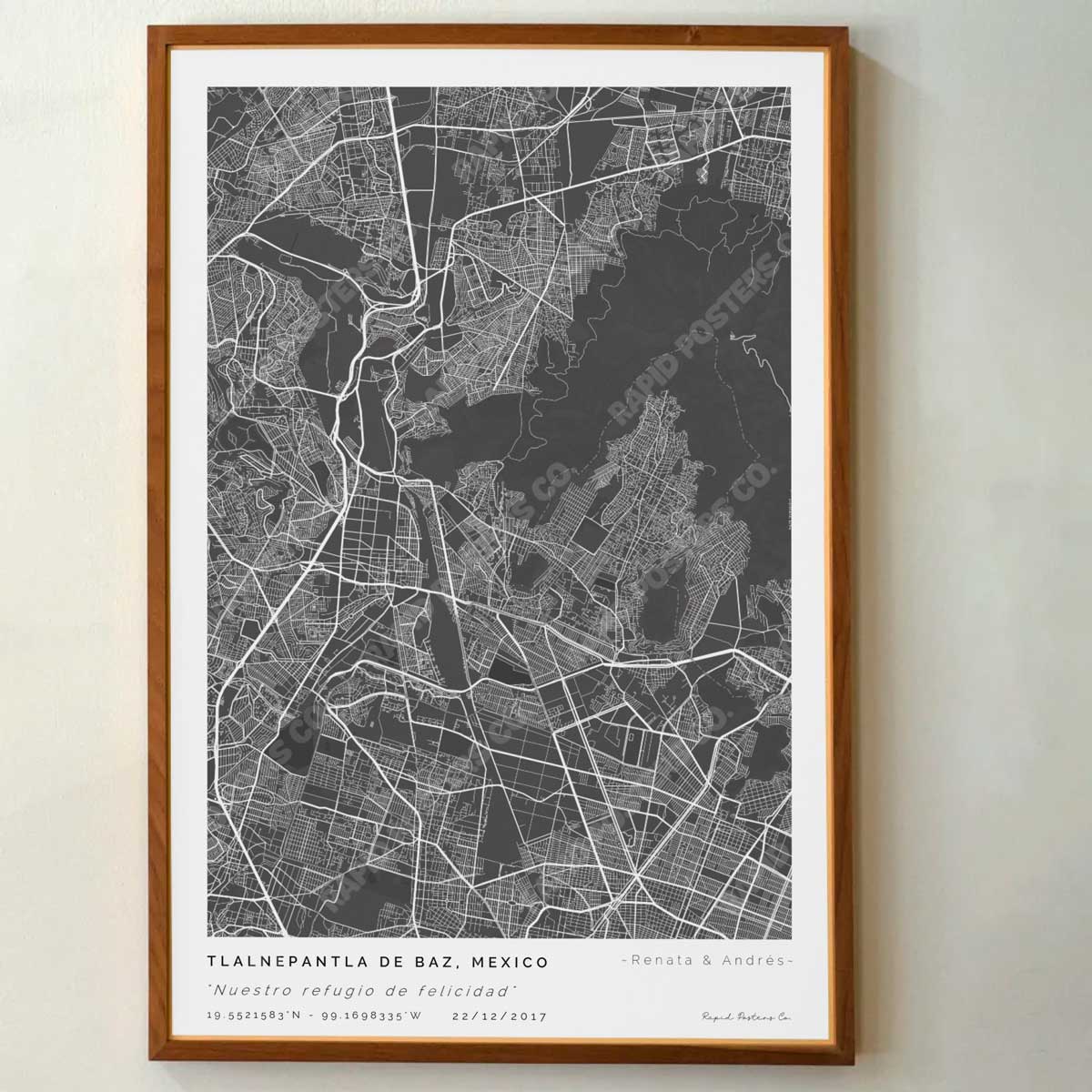 Mapa personalizado de Tlalnepantla de Baz - Posters de ciudades de México - Personaliza gratis el plano de tu ciudad y descarga al instante el plano en PDF digital listo para imprimir y poner en un cuadro.