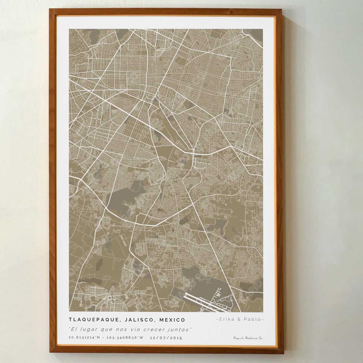 Mapa personalizado de Tlaquepaque, Jalisco - Posters de ciudades de México - Personaliza gratis el plano de tu ciudad y descarga al instante el plano en PDF digital listo para imprimir y poner en un cuadro.