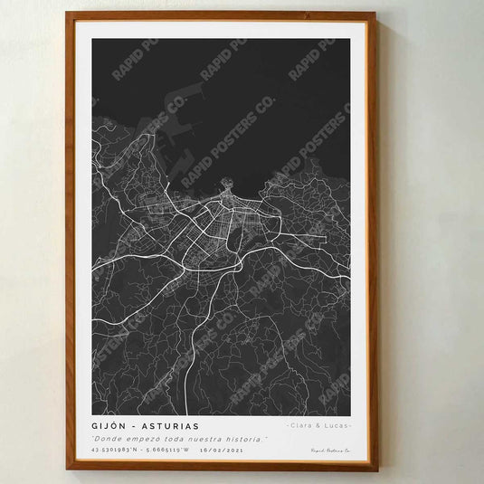 Mapa personalizado de Gijón - Mapas de ciudades de España – Rapid ...
