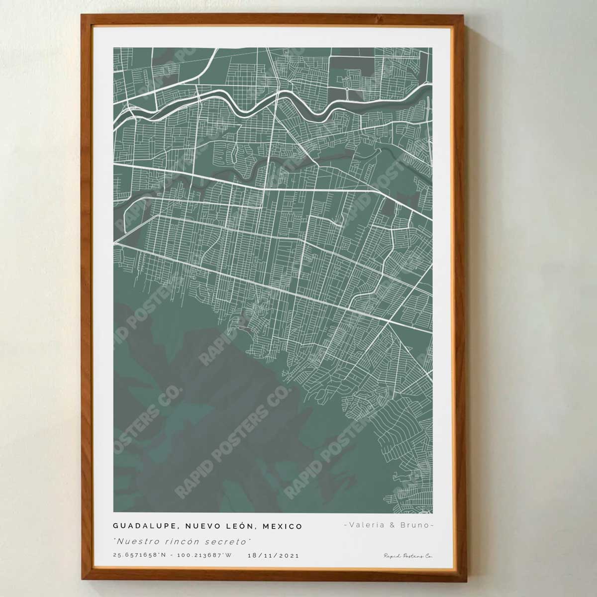 Mapa personalizado de Guadalupe, Nuevo León - Posters de ciudades de México - Personaliza gratis el plano de tu ciudad y descarga al instante el plano en PDF digital listo para imprimir y poner en un cuadro.